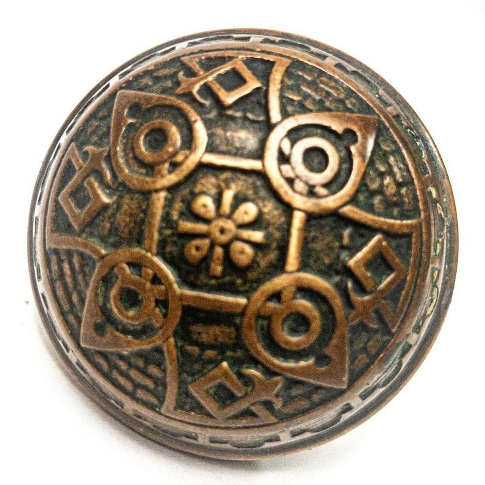 Antique Solid Brass Victorian/Eastlake Single Door Knob Art Nouveau